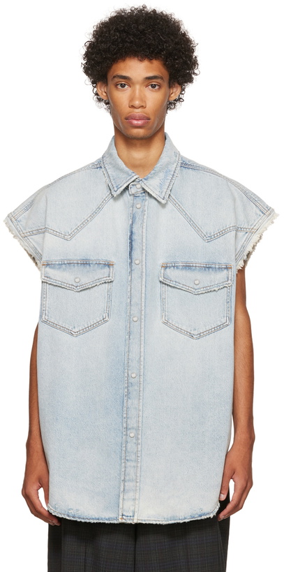 Photo: Balenciaga Blue Denim Shirt