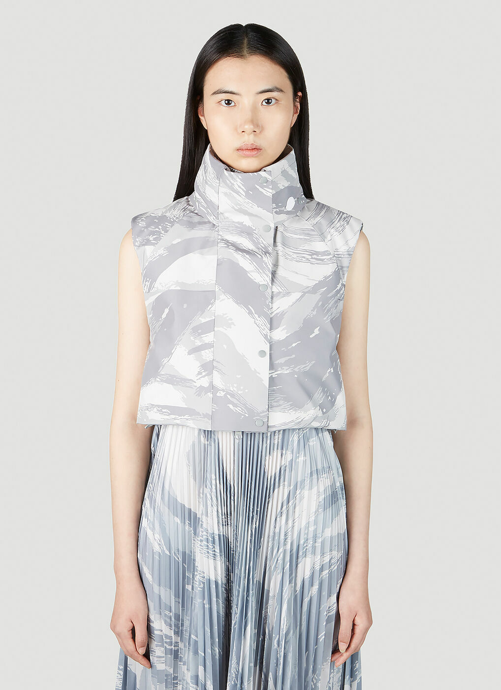 HYKE sleeveless marine top ノースリ ベスト