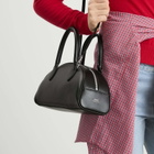 DUNST Women's Leather Bowling Bag in Black 