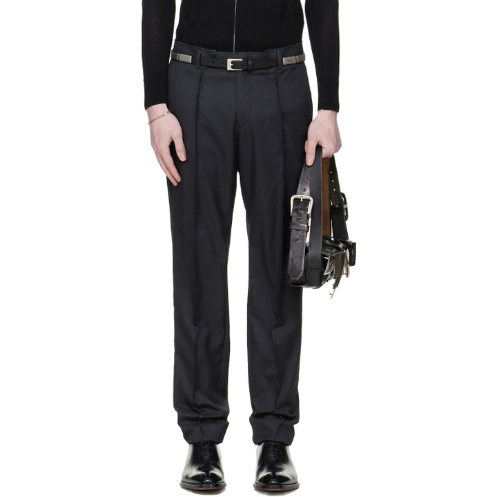 Photo: HODAKOVA Grey Horse Hair Suit Trousers