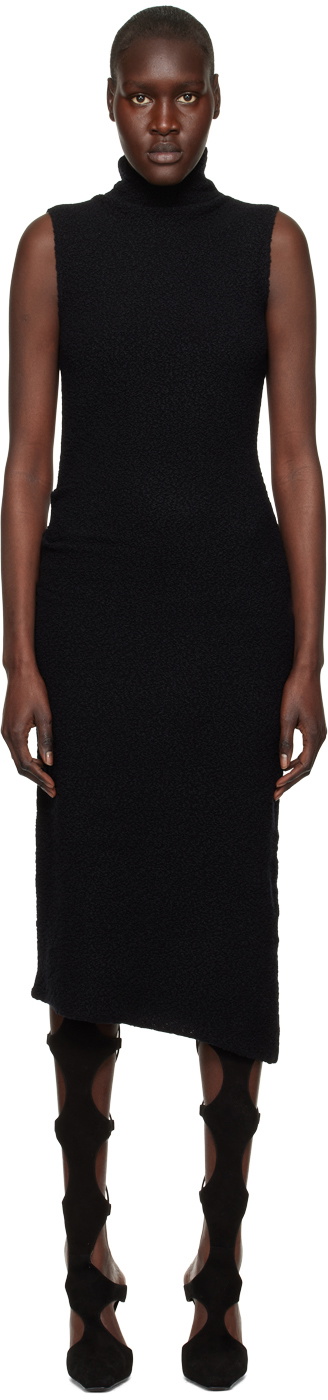 Helmut Lang Black Turtleneck Midi Dress Helmut Lang