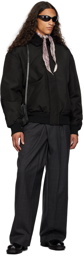 Acne Studios Black Zip Bomber Jacket