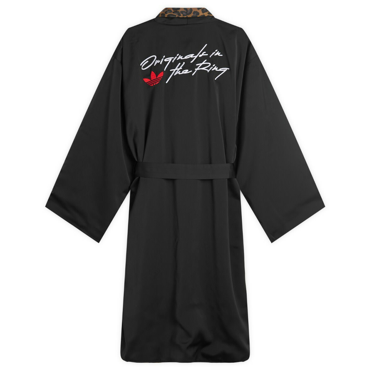 Adidas Men's Graphic Boxing Robe in Black/Leopard Aop adidas