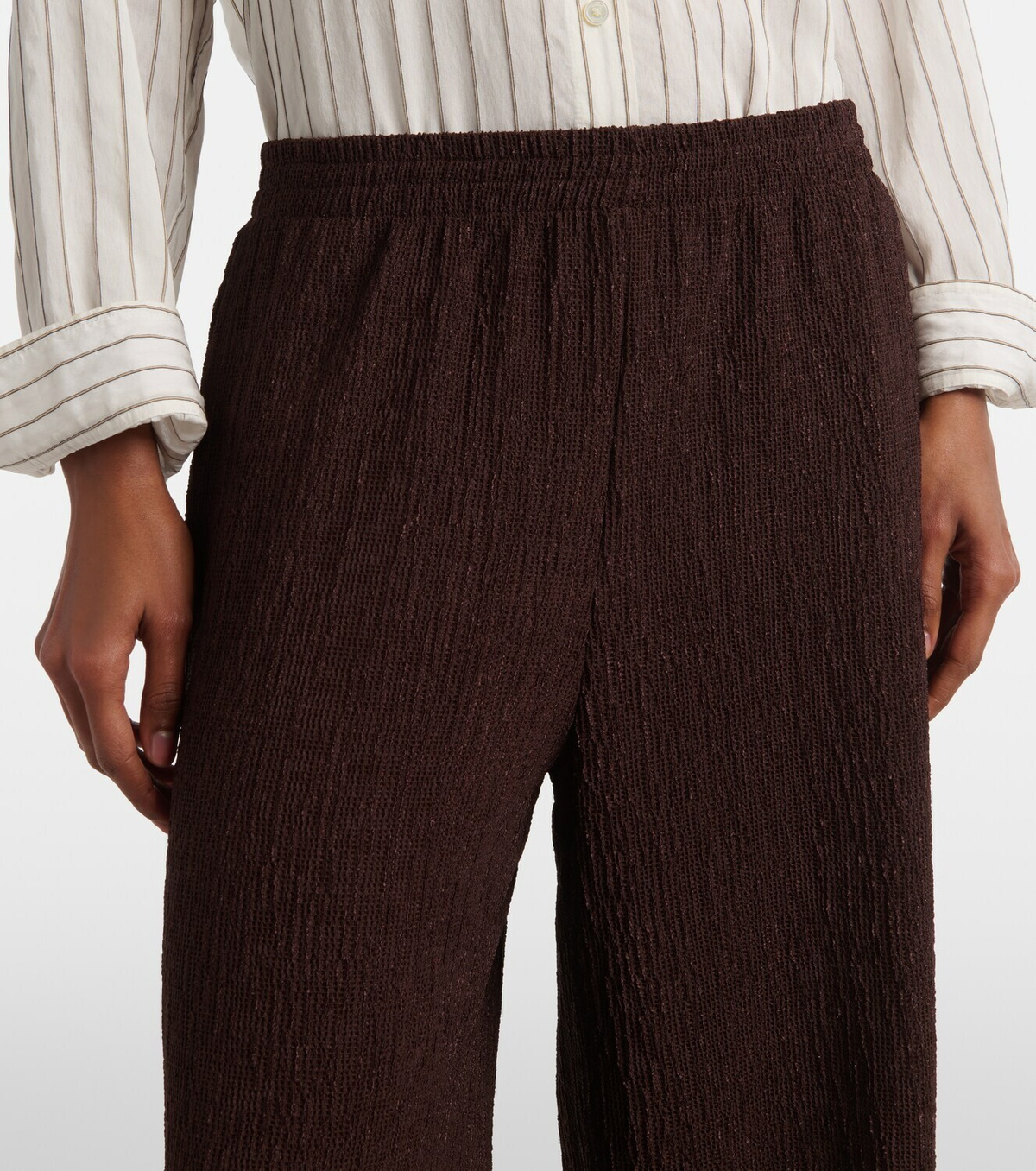 Jade Swim Mika seersucker wide-leg pants