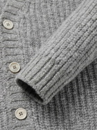 Incotex - Zanone Ribbed Wool Cardigan - Gray