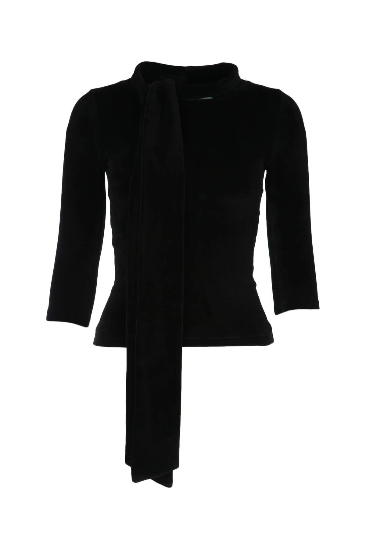 Balenciaga Black Shearling Logo Scarf Balenciaga