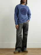 Balmain - Logo-Embroidered Cotton-Jersey Sweatshirt - Blue