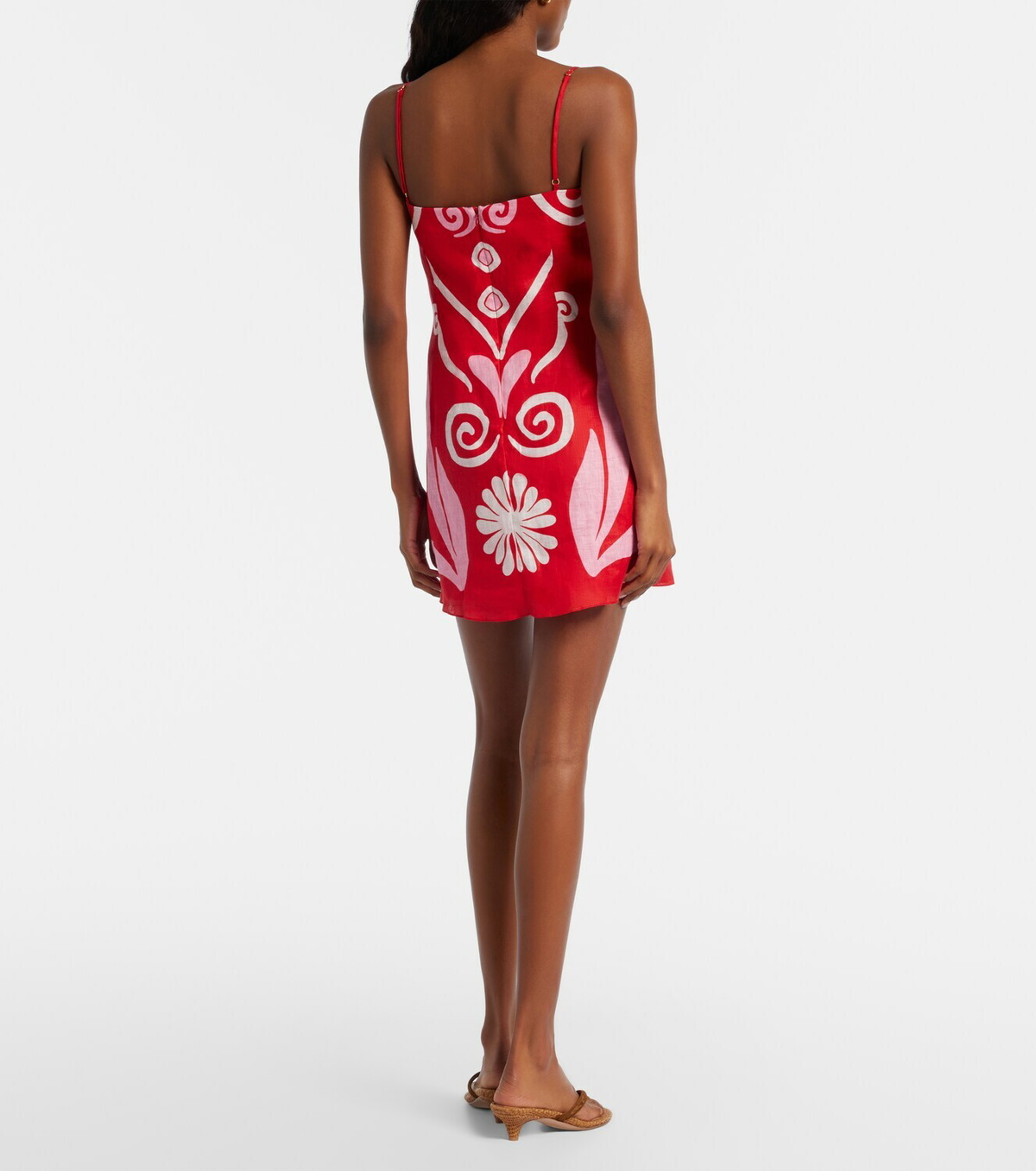 Cala de la Cruz Ancona printed linen minidress