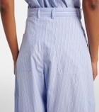 Loewe Paula's Ibiza striped cotton poplin wide-leg pants