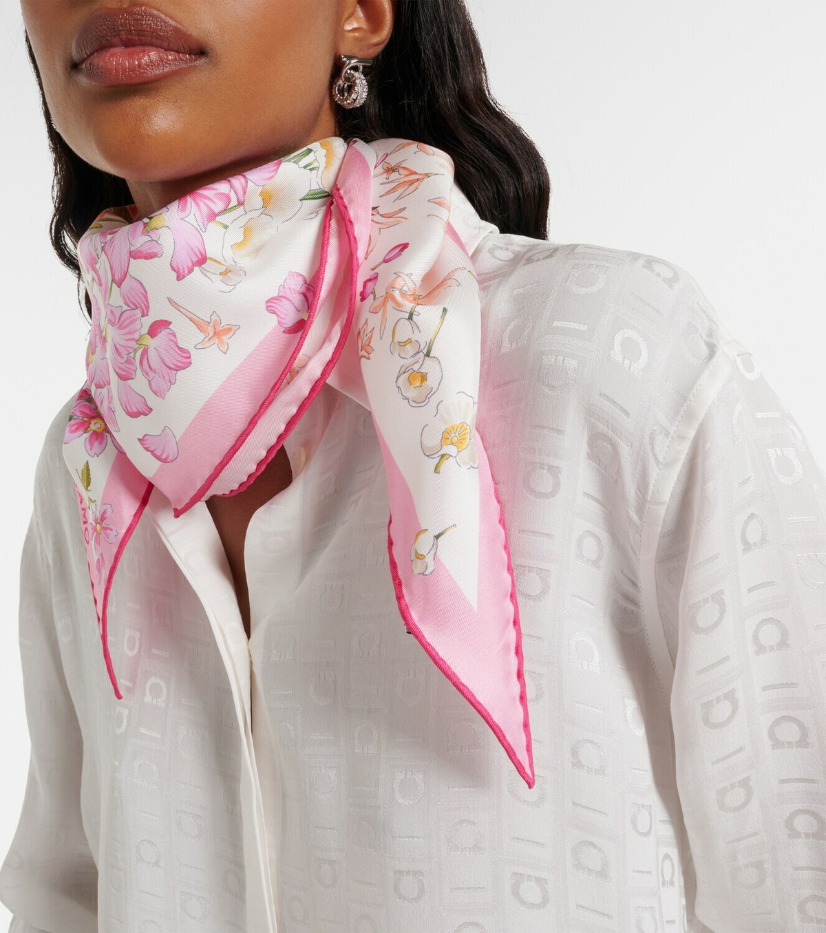 Ferragamo Floral silk scarf