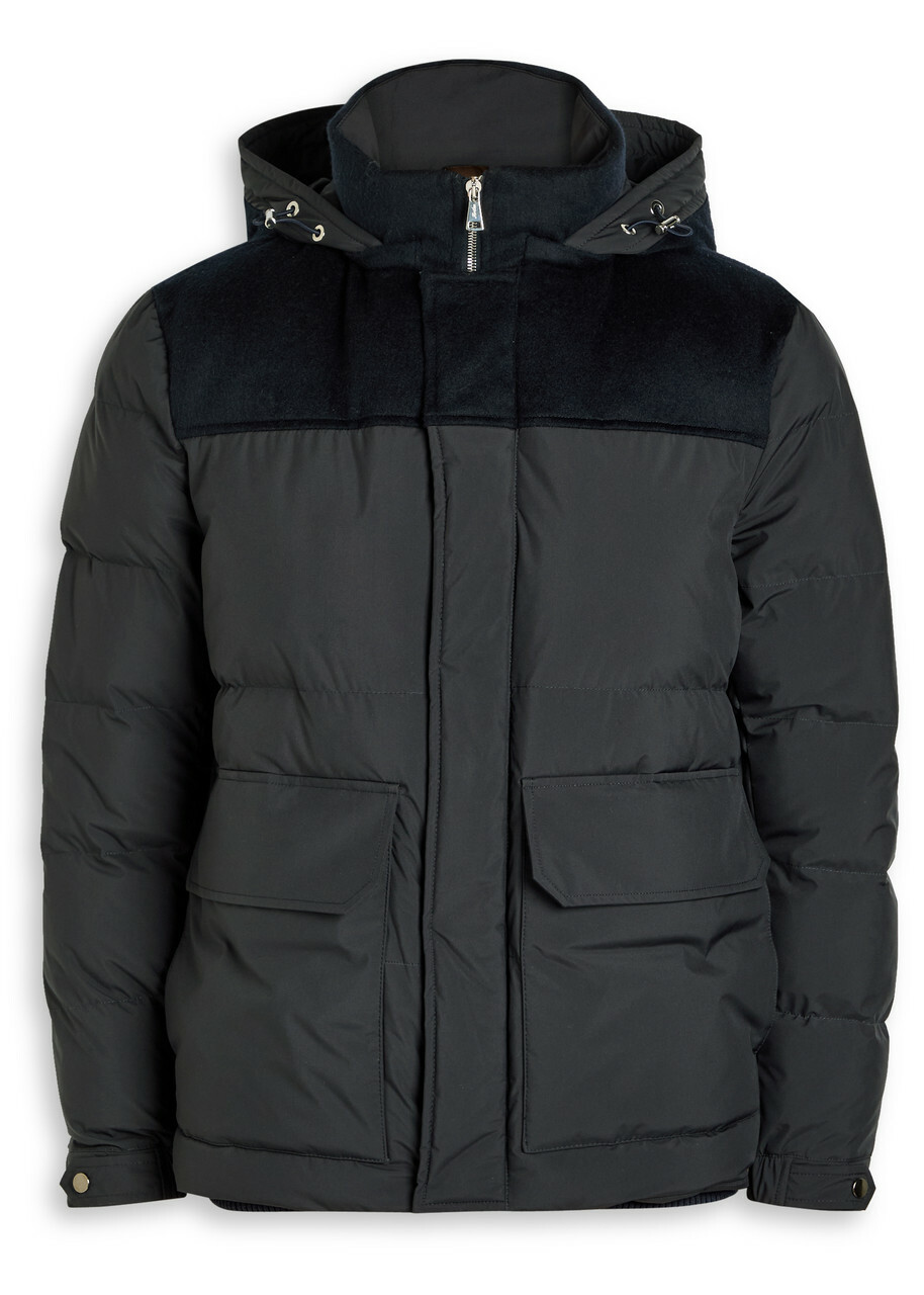 Aurélien Tech Wool-blend and Shell ski Jacket Navy