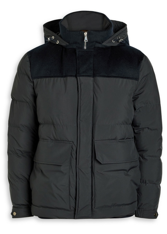 Photo: Aurélien Tech Wool-blend and Shell ski Jacket Navy