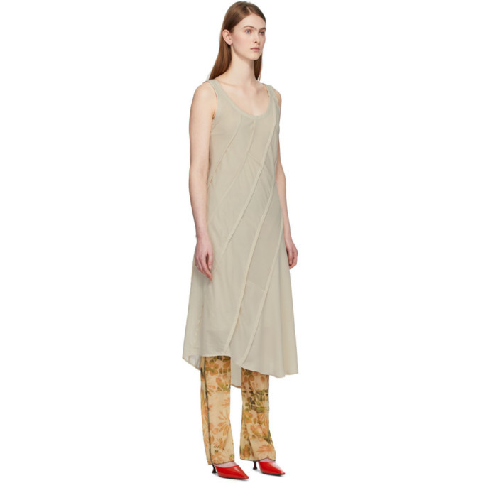 Acne Studios Beige Crepe Dinah Dress Acne Studios Acne Studios Beige Crepe Dinah Dress Acne Studios
