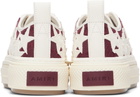 AMIRI White & Burgundy MA Quad Stars Court Low Sneakers