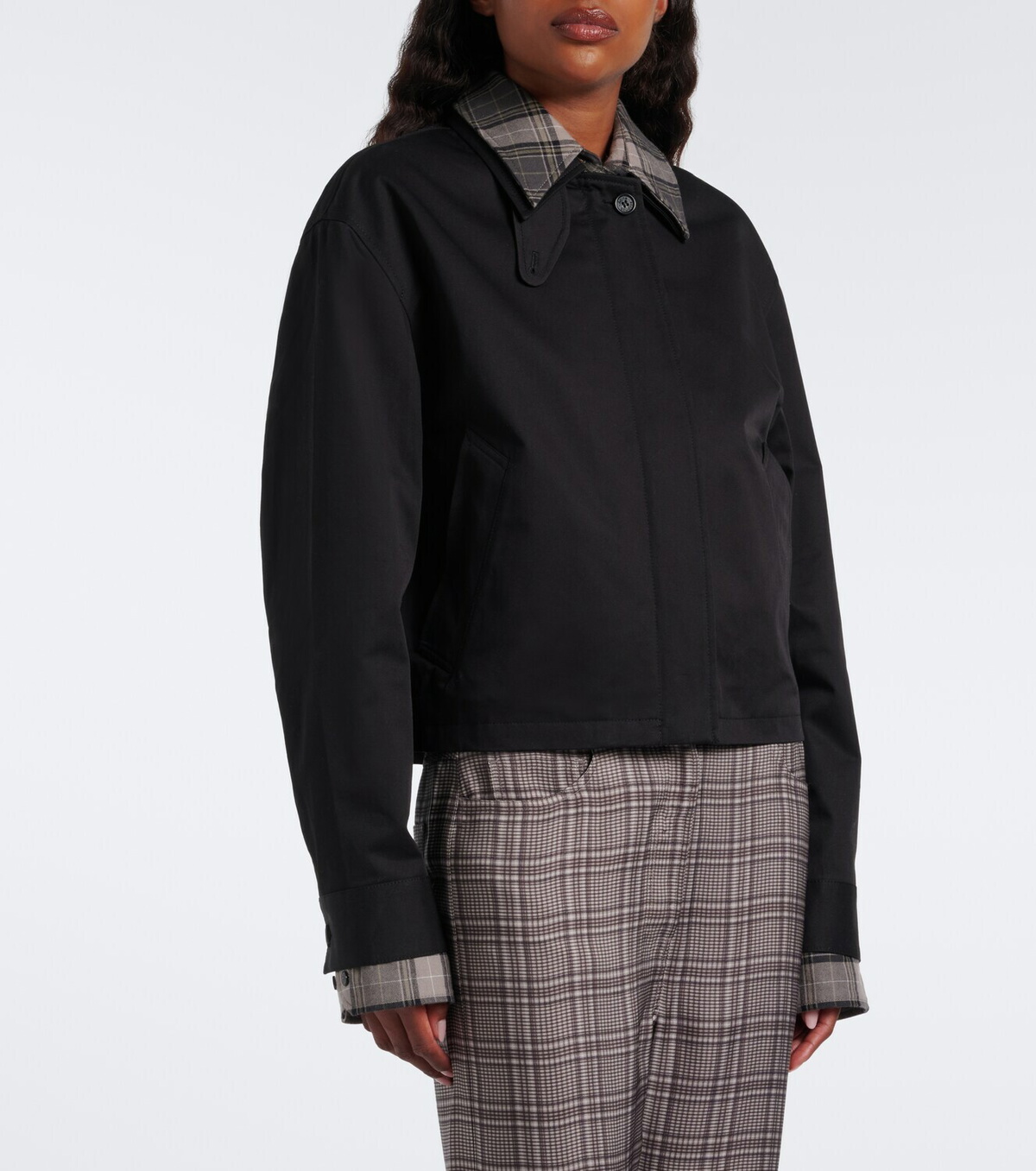 Acne Studios Layered cotton twill jacket