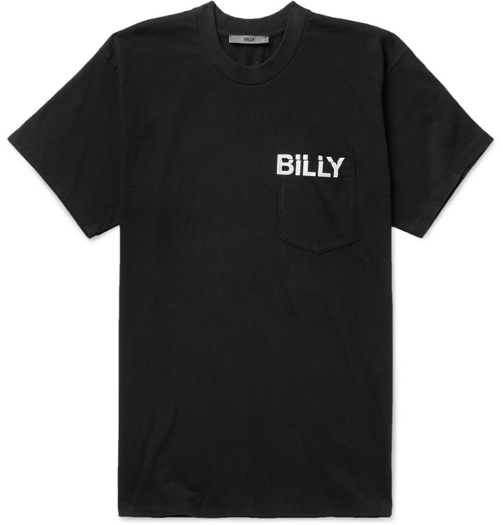 Photo: BILLY - Printed Cotton-Jersey T-Shirt - Black