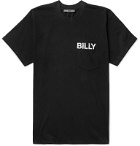 BILLY - Printed Cotton-Jersey T-Shirt - Black