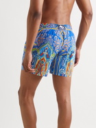 ETRO - Mid-Length Printed Swim Shorts - Blue