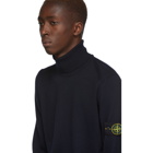 Stone Island Navy Wool Turtleneck