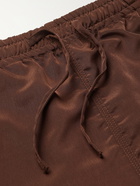 Needles - Logo-Embroidered Shell Drawstring Shorts - Brown - M