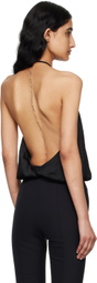 Elleme Black Draped Blouse