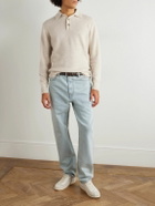 Thom Sweeney - Brushed Cashmere-Blend Polo Shirt - White
