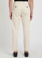 Tom Ford Tapered-leg Cotton Trousers Ivory