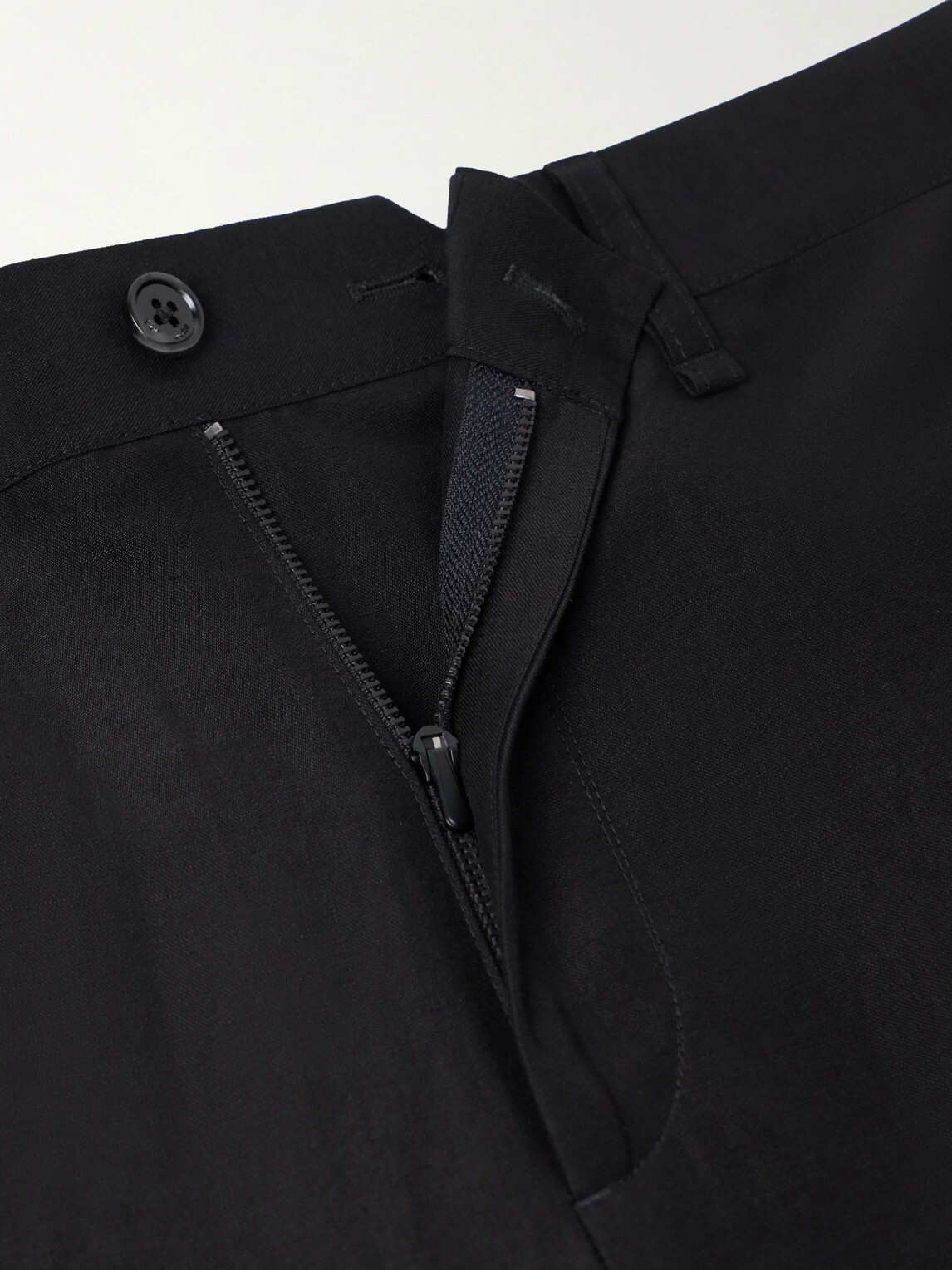 Rag & Bone - Evan Straight-Leg Wool and Linen-Blend Trousers - Black