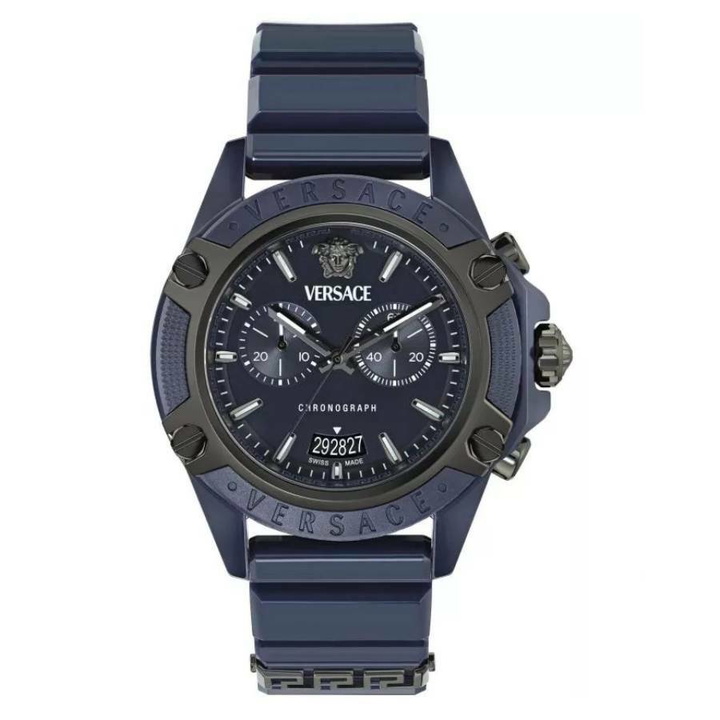 Photo: Versace Icon Active Chronograph Quartz Blue Dial Unisex Watch VE8P00624