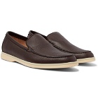 Loro Piana - Summer Walk Full-Grain Leather Loafers - Men - Dark brown