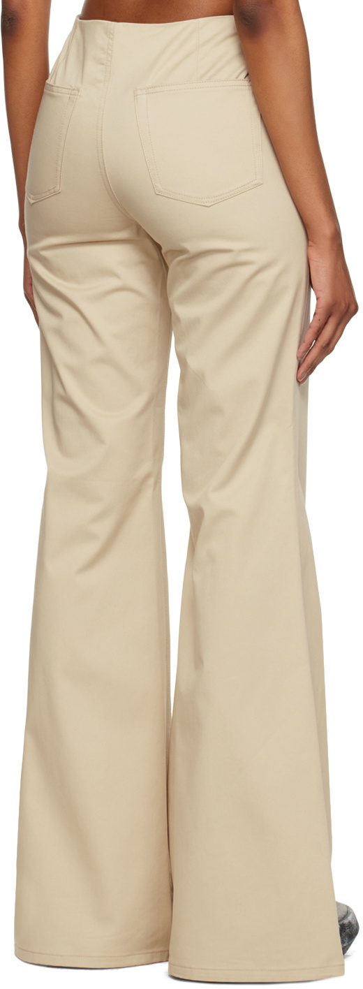 Beige Flowing Trousers 17252