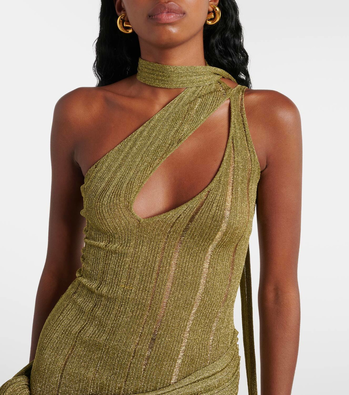 Aya Muse Leia lam mesh minidress Aya Muse