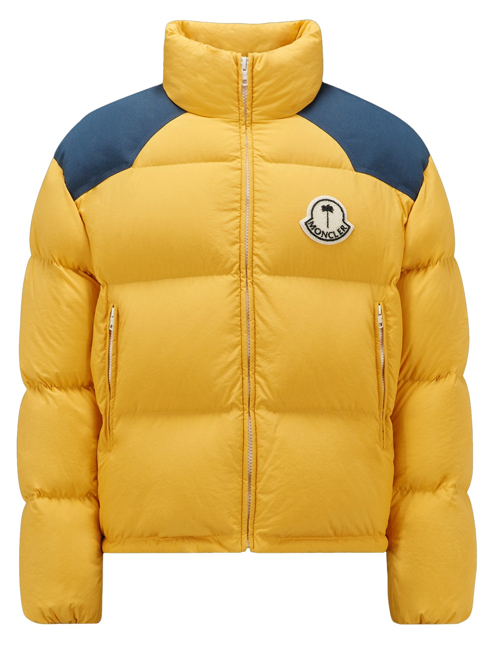 8 Moncler Palm Angels Kelsey down jacket in yellow - Moncler Genius