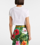 Dolce&Gabbana Floral cotton crop top