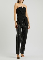 Alexander Wang Strapless Wool Waistcoat Black