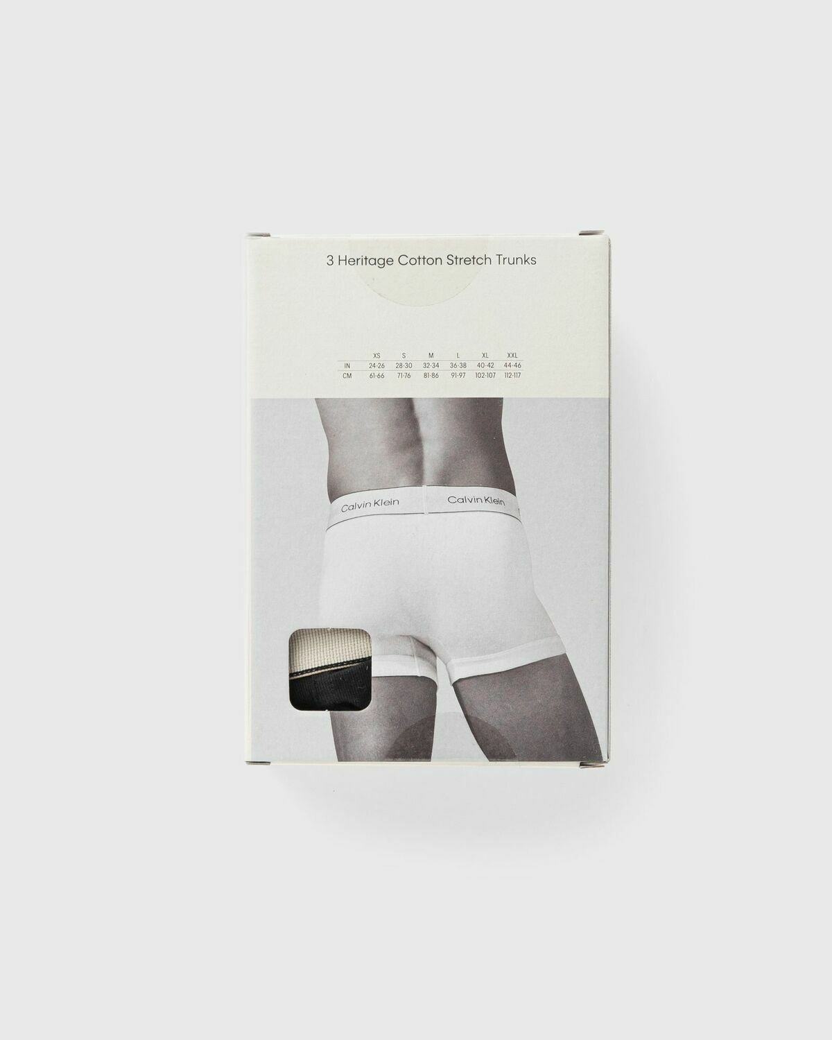 Calvin Klein Underwear Heritage Cotton Stretch 3 Trunks Black Mens Sleep- & Loungewear