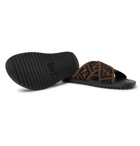 Fendi - Logo-Appliquéd Webbing Sandals - Men - Brown