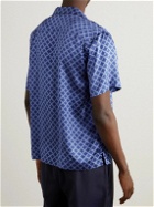 Frescobol Carioca - Roberto Camp-Collar Printed Silk Shirt - Blue