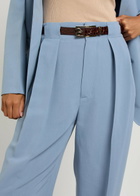 Victoria Beckham Pleated Tapered-leg Trousers Grey