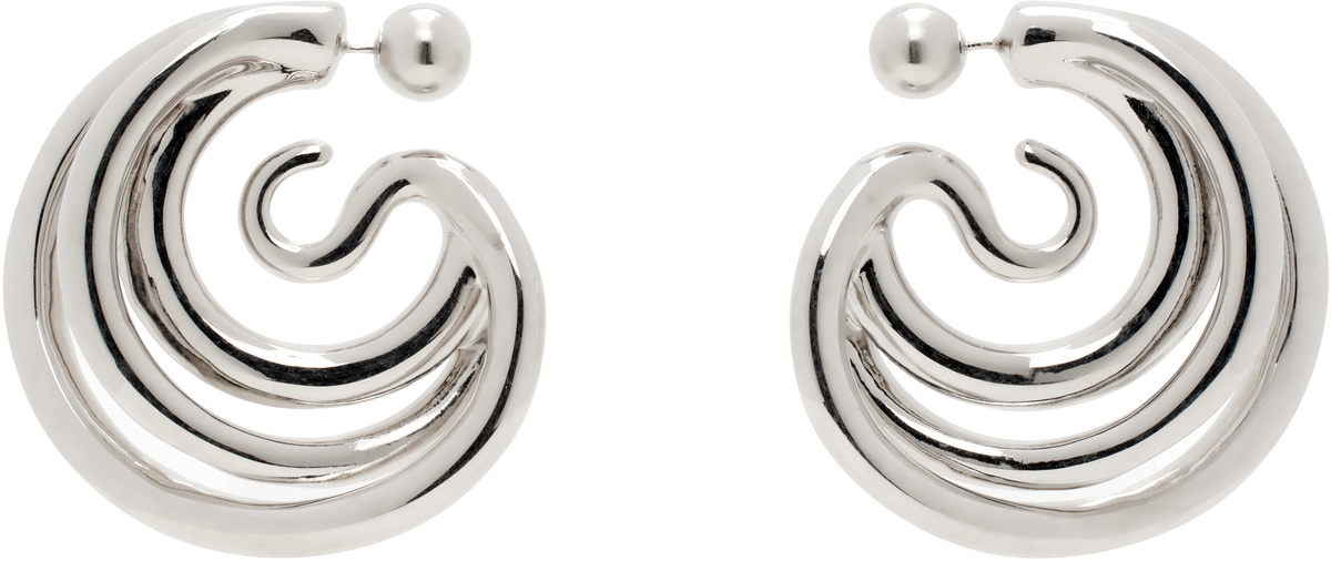 Panconesi Silver Triptych Medium Earrings