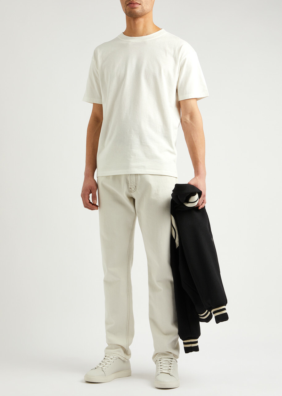 VIP【関税送料無料】希少 SAINT LAURENT WHITE COTTON T-SHIRT Saint Laurent logo-print T-shirt | White | FARFETCH JO