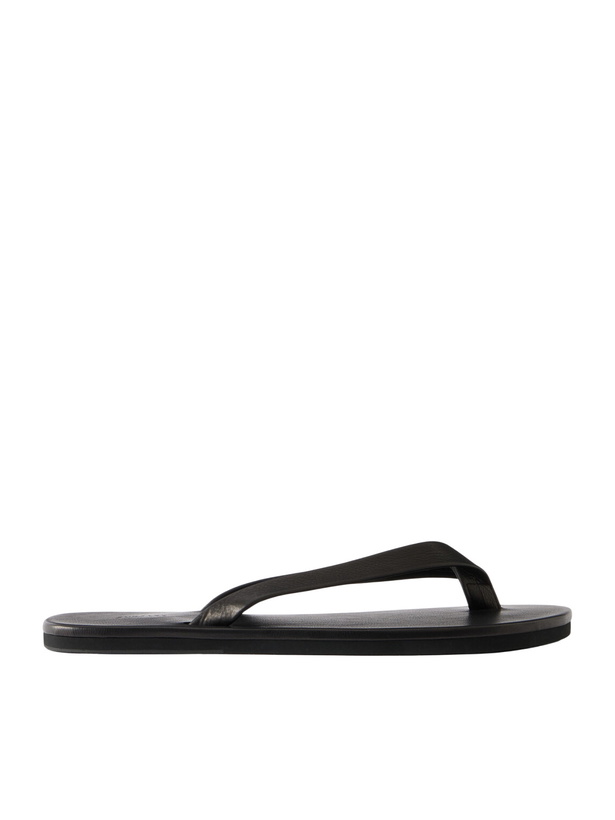 Photo: Auralee - Leather Flip-Flops - Black