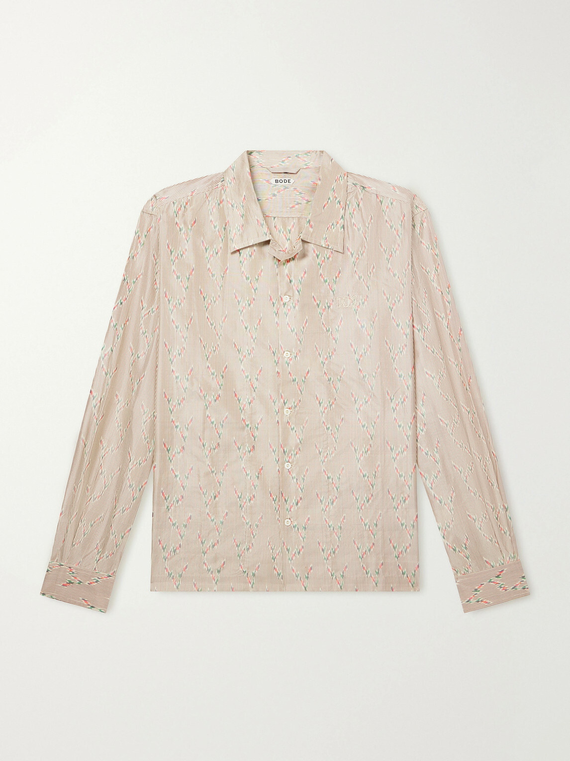BODE - Sagebrush Printed Silk-Satin Shirt - Neutrals