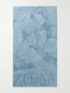 Zegna - Logo-Jacquard Cotton-Terry Beach Towel