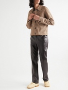 AMI PARIS - Suede Overshirt - Neutrals