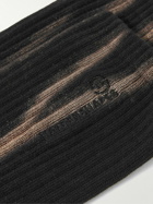 HAYDENSHAPES - Hybrid Printed Ribbed Cotton-Blend Socks