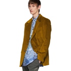 Acne Studios Yellow Corduroy Suit Blazer