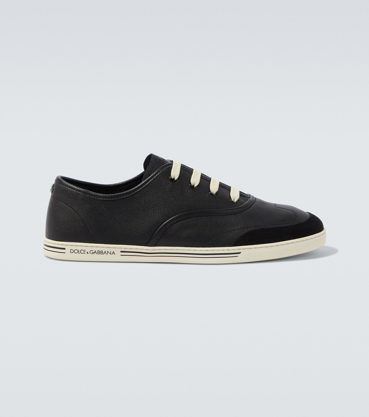 Dolce&Gabbana Suede-trimmed leather sneakers