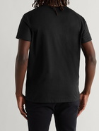 Balmain - Logo-Flocked Cotton-Jersey T-Shirt - Black