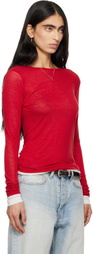 TONYWACK Red Layered Long Sleeve T-shirt